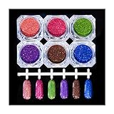 Born Pretty 1g Holographic Laser Powder Nail Glitter Gorgeous Glitter Powders 6 Colors