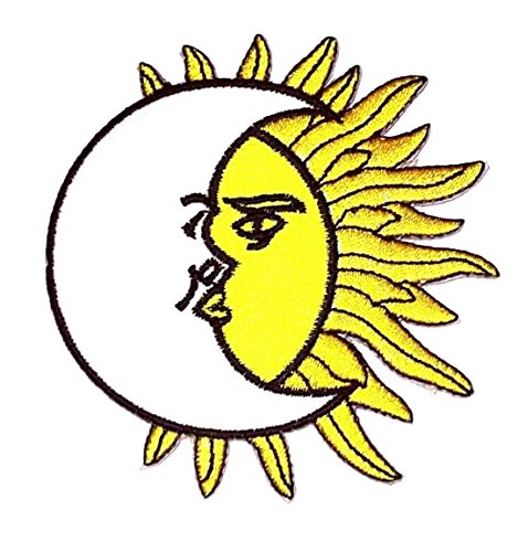 Crescent Moon and Sun Iron on Patch by 3A1Y