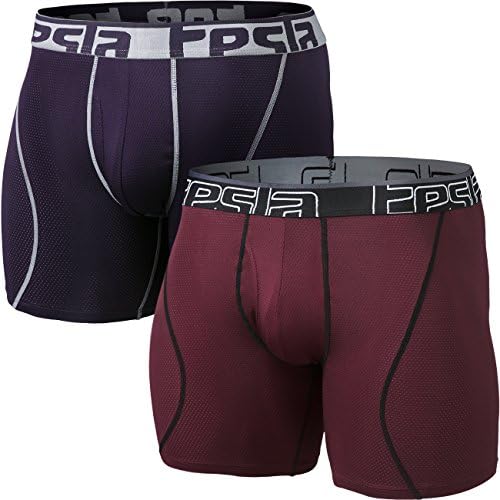 TSLA Men's Relaxed Stretch 3" 6" Open-Fly Cool Dry Brief Mesh Underwear Trunk (2-Pack) MBU01/MBU02