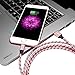 IWAVION Lightning Cable, 3pack 3ft 6ft 10ft Nylon Braided Lightning to USB iPhone Charger Cord with Aluminum Connector for iPhone 7/7 Plus/6s/6s Plus/6/6Plus/SE/5s/5c/5, iPad/iPod – Black/Rose Gold