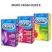 Condoms, Ultra Fine, Ribbed, Dotted with DelayLubricant, Durex Performax Intense Natural Latex Condoms, 24 Count