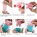 Vantic Collapsible Boba Silicone Straws - Portable Smoothie Straws Reusable, Final Drinking Straw Set with Cleaning Brush & Case, for Bubble Tea, Milkshakes, Jumbo Drinks(pink blue)