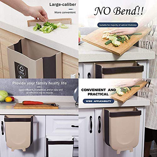 Kitchen Hanging Trash Can,Collapsible Trash Bin Portable Folding Car