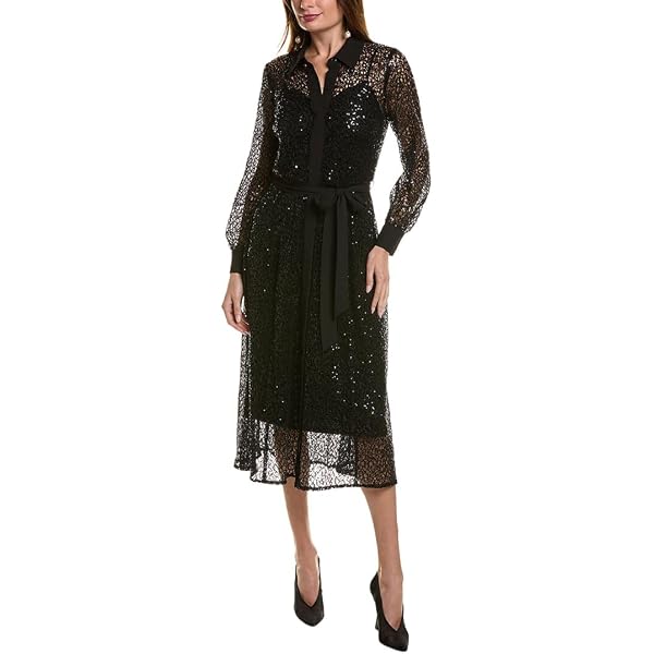 anne klein black lace dress Lace Sheath Dress with Bell Sleeves Anne Black at Amazon Women's Clothing  store