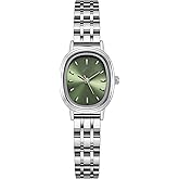 GOODLIYA Retro Ladies Wristwatch Women's Oval Bracelet Quartz Watch Dainty for Womens Mesh Bracelet Waterproof Watch