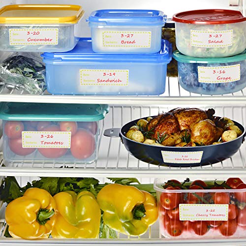 300 Pieces Removable Freezer Labels 1 x 3 Inch Food Storage Stickers