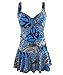 Urban Virgin One Piece Boy-leg Bathing Suit Printed Padded Ruched Swimdress Printed Bikini Swimsuits For Women
