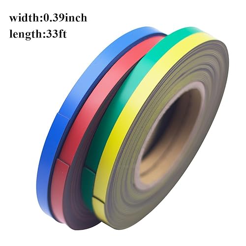 6 Rolls Magnetic Tape Roll Thin Strips, 33 Ft Magnetic Whiteboard