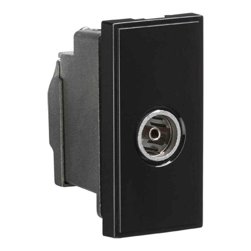 Knightsbridge NETTVSBK Screened TV Outlet, Black, 25 mm x 50 mm