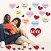 Funnlot 57PCS Valentines Day Floor Clings Valentine Floor Decor Heart Floor Decor Removable Valentines Wedding Floor Decals for Valentines Decoration Wedding Anniversary Party Wall Decals Stickers