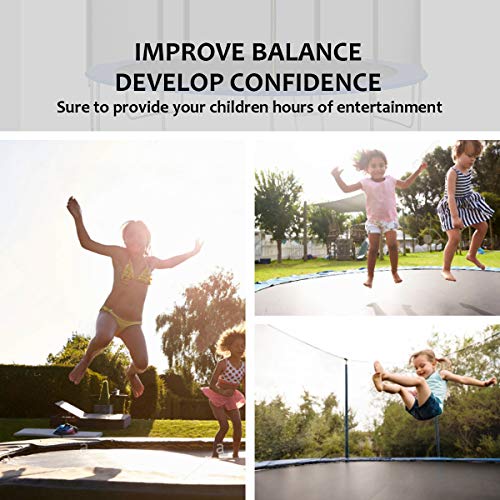 AMGYM 15 FT Trampoline Safety Enclosure Net Combo Bounce Jump for Kids