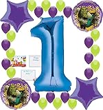 Shrek and Donkey Party Supplies Happy Birthday Balloon Decoration Bundle For (1st Birthday)