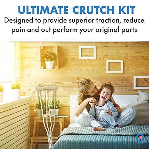 image for Pivit Ultra Crutch Accessory Kit | Universal, Gray | Includes Rubber F