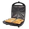 Quest-35990-Quad-Sandwich-Toaster-Non-Stick-Auto-Temperature-Control-Cool-Touch-Handle-and-Locking-Clip-Stainless-Steel-1100W-1100-W Quest 35990 Quad Sandwich Toaster / 4 Portion 8 Slice Non-Stick Toastie Maker/Auto Temperature Control/Cool Touch Handle…