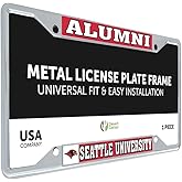 Desert Cactus Seattle University Redhawks Car Accessories Metal License Plate Frame and Tag Holder for Front or Rear of Car (Alumni)