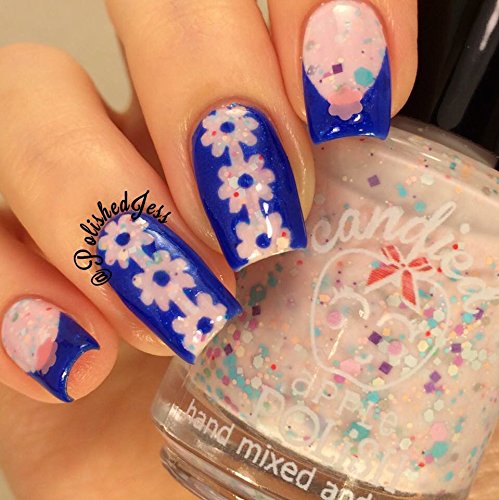 Original Daisy Flower Nail Vinyls By Twinkled T - 1 Sheet of 45 Daisy Vinyls