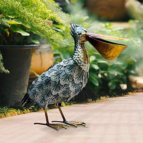 Chisheen Solar Light Pelican Metal Garden Art Outdoor Yard Statues and Sculptures ... (Multi-Solar) - Thumbnail 5