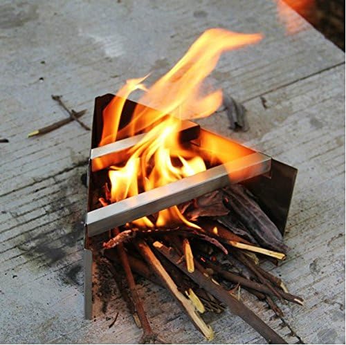 Fold Flat Ultra Light Wood Burning Camp Stove for Hiking and Camping from Foretrekker Outdoors