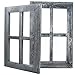 Daisy's House Distressed Window Frame Wall Decor - Set of 2 Rustic Window Panes with Hanging Hardware for Bedroom Living Room Bathroom Barnwood Home Decor (15.75" x 11" x 1" Each) primary