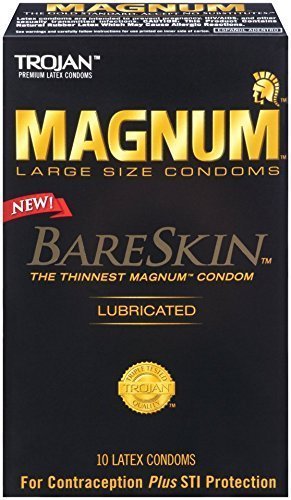 Trojan Magnum Bareskin Lubricated Condoms New Value Pack 10ct (Pack of 4) by Trojan
