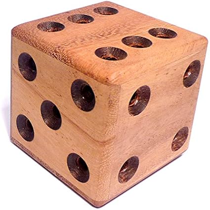 LOGICA GIOCHI Art. Dado Laberinto - Rompecabezas 3D de Madera Preciosa - Dificultad 4/6 Extrema - Colección Leonardo da Vinci