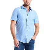 Robert Graham Mens Stellman Short Sleeve Woven Button Down Shirt