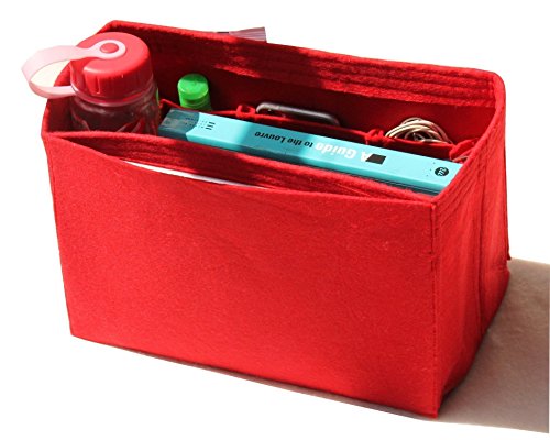 [Fits Her.mes Bags] Felt Tote Organizer (w/Milk Water Bottle Holder), Bag in Bag, Wool Purse Insert, Customized Tote Organize, Cosmetic Makeup Diaper Handbag - Thumbnail 5