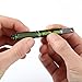 Newsfana EDC Alloy Fire starter Waterproof Magnesium flint stone CNC gear pocket outdoor(Green)