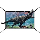 72 Inch Portable Projector Screen, Double Sided Washable Outdoor Projection Screen,16:9 Foldable Anti-Crease Portable Movies 