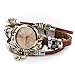 Fashion Women's Lady's Wrist Bracelet Leather Watch with Retro Butterfly Charm Gift