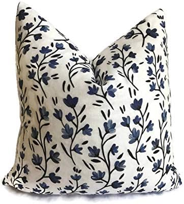 Amazon Com None Brand Caitlin Wilson Bluebelle Pillow Cover Designer Decorative Pillows Floral Throw Pillows High End Pillows Pillow Covers Lumbar Pillow Home Kitchen