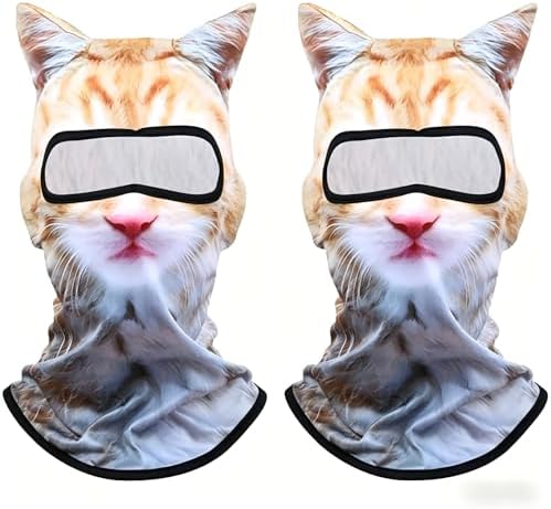 3D Cat Ski Balaclava Sheisty Face Mask with Ears Cute Animal Ski