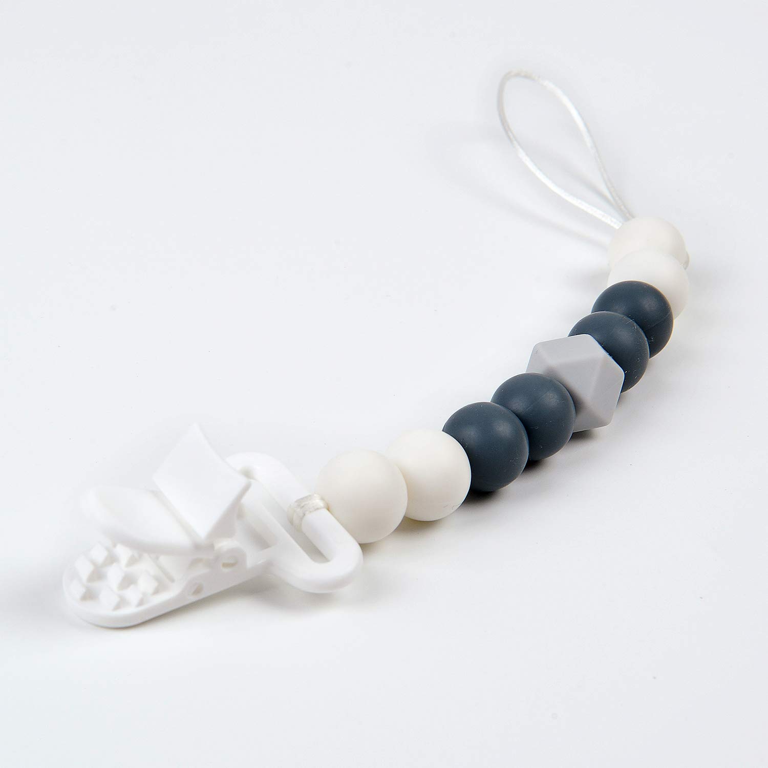 Babygoal Silicone Pacifier Clip, 2 Pack Pacifier Holders, Teething Beads with Pacifier Case for Boys and Girls Fits Most Pacifier Styles, Teething Toys 2GJL03-HZ : Baby