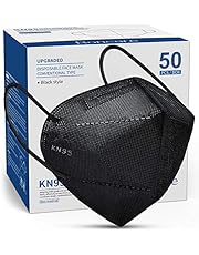 Boncare KN95 Face Mask, Black KN95 Mask 50 Pack, 5-Layer Face Mask