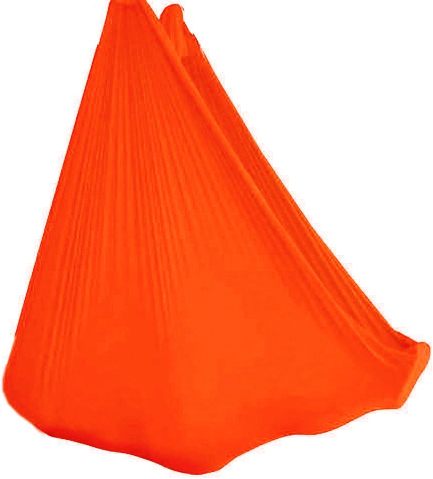 Wellsem Deluxe L:5.5 Yards W:3 Yard Yoga Flying Swing Aerial Yoga Hammock Silk Fabric for Yoga Bodybuilding(5mx2.8m) (Orange)