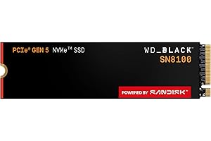 WD_BLACK 2TB SN8100 NVMe SSD Internal Solid State Drive - Gen 5 PCIe 5.0x4, M.2 2280, Seq. Read Speeds Up to 14,900 MB/s, Bes