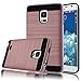 Kmall Note Edge N9150 Case 2in1 Hybrid Heavy Duty ImpactResistant Shock-Absorption Dual Layer Brushed Metal Texture Full-Body Protective Skin Cover Shell for Samsung Galaxy Note Edge SM-N915 Rose Gold