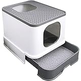 La La Pet Square Cat Litter Box Cat Toilet Fully
