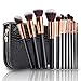 Makeup Brushes, VANDER LIFE Professional Travel Rose Gold Makeup Brush Set 11Pcs with Case Organizer Crocodile Skin