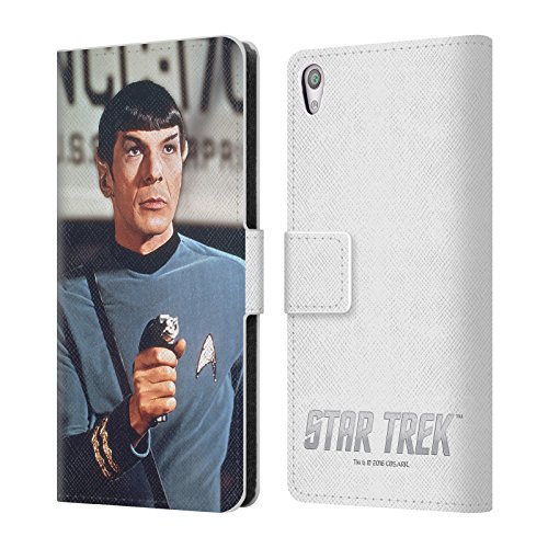 Official Star Trek Phaser Spock Leather Book Wallet Case Cover For Sony Xperia XA / XA Dual