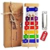 Kids-Xylophone-Wooden-Musical-Toy-for-Kids-Ages-3-and-up-Glockenspiel-Percussion-Musical-Instrument-with-Harmonica-Musical-Sheets-and-Child-Safe-Wooden-Mallets Kids Xylophone, Wooden Musical Toy for Kids Ages 3 and up. Glockenspiel Percussion Musical Instrument with Harmonica…