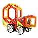 Magnetic Blocks - Magnetic Building Tile Set 67 PCS with Car Wheels, Educational Construction Toys for Baby, Kids, Girls, and Boys with Bonus - Number Cards & Stylish Storage Bag