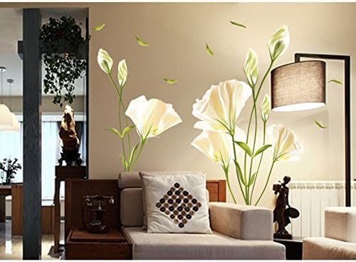 CaseEver Elegant Lily Flower Decor Wall Sticker Decal Quote Removable Wallpaper Mural