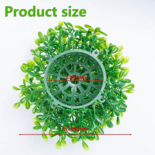 Vumdua Boxwood Ball, 4 Pack Fuax Boxwood Decorative Balls Artificial Topiary Plant for Table Decoration, Backyard, Garden, Wedding Decor and Home Decor, 6 Inches