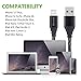 Xcords(TM) 3Pack 6Ft Nylon Braided 8 Pin Lightning to USB Cable Data Syncing Cord Compatible with iPhone 7/ 7 Plus/6/ 6 Plus/ 6s/ 6s Plus /5/5s/5c/SE/iPad/iPod/Beats Pill+(Black&Coral)