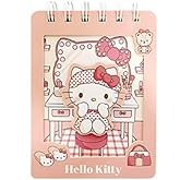 Generic 3D Cute Small Ruled Spiral Notebook, Pocket Notepads, 4.9 x 3.7 inches, 100 Sheets (Pink-Kitty)
