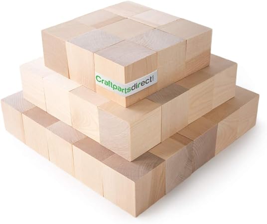3 inch wooden cubes