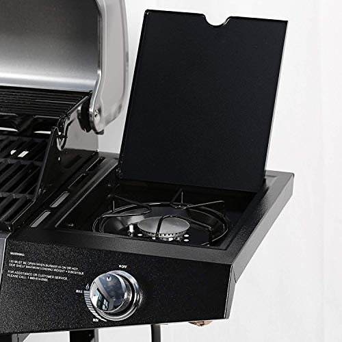MASTER COOK 4-Burner Cabinet Liquid Propane Gas Grill- Stainless Steel 36000BTU 400 sq.in. Cooking Area Porcelain Grill Grate - Thumbnail 4