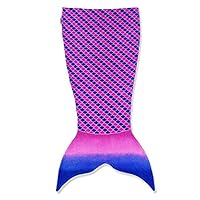 Toweltails 100% Cotton Mermaid Tail Shaped Towel for Girls 55" Long Perfect for The Beach Pool or Bath in Pink and Purple ...