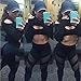 Lookatool Women High Waist Skinny Leggings of Patchwork Mesh Push Up Yoga Pants (S, black)